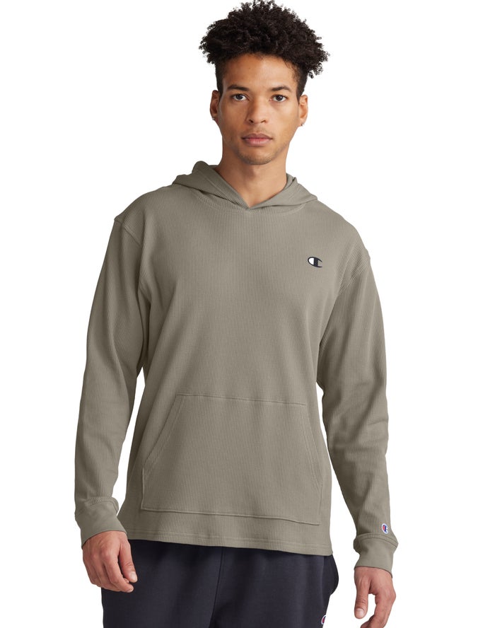 Champion Hoodie Heren - DonkerKhaki - Waffle ( 498275-NVJ )